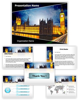 London Parliament Big Ben Editable PowerPoint Template