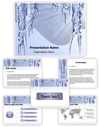 Icicles Hanging Editable PowerPoint Template