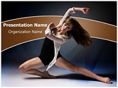 Female Jazz Dancer Editable PowerPoint Template