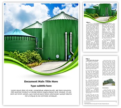 Biogas Industrial Plant Editable Word Template
