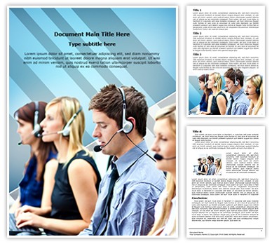 Call Center Editable Word Template