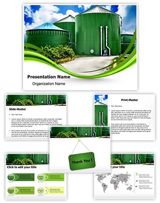 Biogas Industrial Plant Editable PowerPoint Template