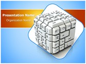 Keyboard Cube Editable PowerPoint Template