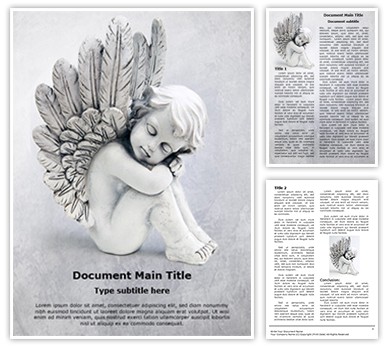 Cute Angel Editable Word Template