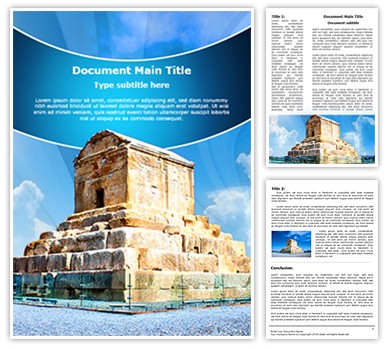 Cyrus Tomb Iran Editable Word Template