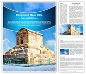 Cyrus Tomb Iran Editable PowerPoint Template