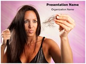Woman Hairloss Editable PowerPoint Template