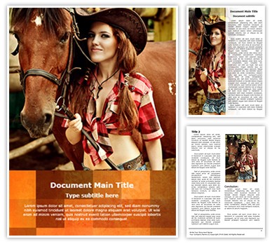 Cowgirl Editable Word Template
