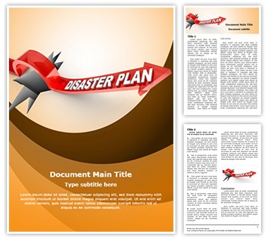 Disaster Plan Editable Word Template