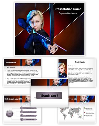 Bow and Arrows Editable PowerPoint Template