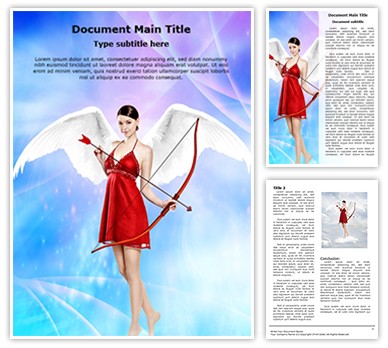 Cupid angel Editable Word Template