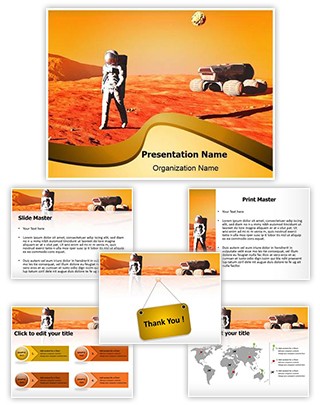 Astronaut on Mars Editable PowerPoint Template