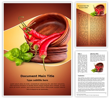 Hot Red Chili Editable Word Template