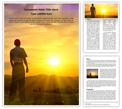 Watching Sunset Editable Word Template