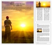 Watching Sunset Editable PowerPoint Template