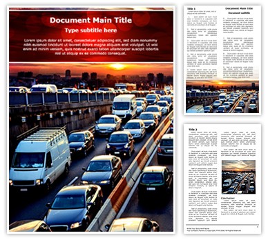 Evening Car Traffic Editable Word Template