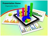 Tablet Spreadsheet Graph Editable PowerPoint Template