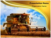 Combine Harvester Editable PowerPoint Template