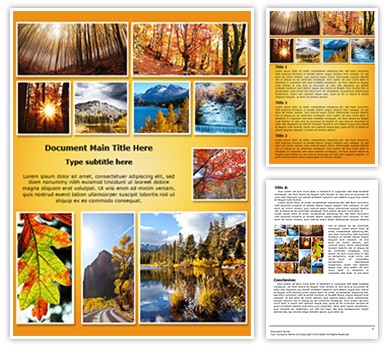 Autumn Season Collage Editable Word Template