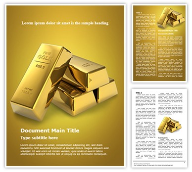 Gold Brick Editable Word Template