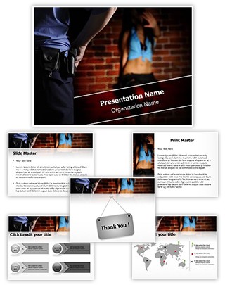 Police and Prostitute Editable PowerPoint Template