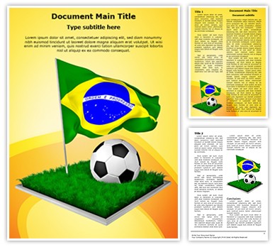 Brazil Football Worldcup Editable Word Template