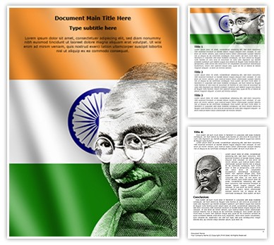 Mahatma Gandhi Editable Word Template