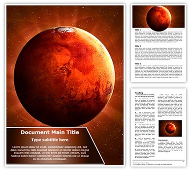 Planet Mars Editable Word Template