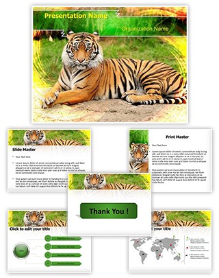 Bengal Tiger Editable PowerPoint Template