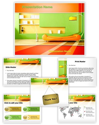 Living Room Editable PowerPoint Template