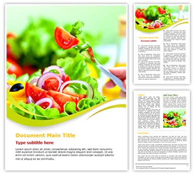 Healthy fruit salad Diet Editable Word Template