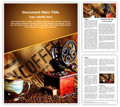 Coffee Grinder Editable Word Template