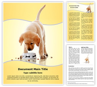 Dog Food Editable Word Template