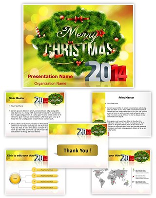 Merry Christmas New Year Editable PowerPoint Template