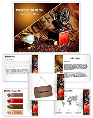 Coffee Grinder Editable PowerPoint Template