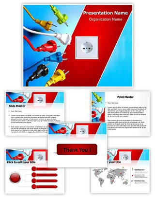 Sockets Plugging Editable PowerPoint Template