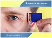 Alzheimers Computer Chip Editable PowerPoint Template