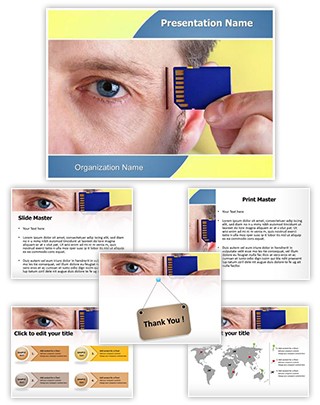 Alzheimers Computer Chip Editable PowerPoint Template