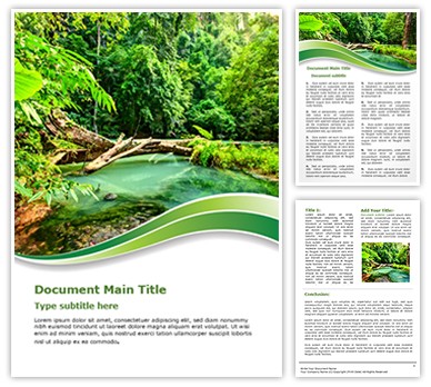 Jungle green Editable Word Template