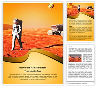 Astronaut on Mars Editable Word Template