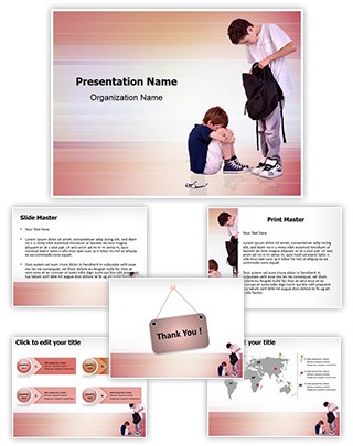 Teen teen Bullying Editable PowerPoint Template