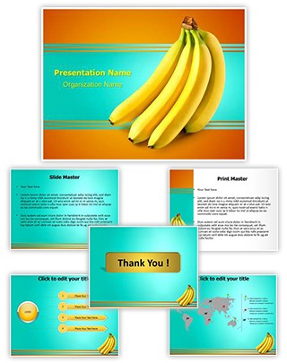 Bananas Fruit Editable PowerPoint Template