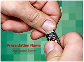 Cutting Nails Editable PowerPoint Template