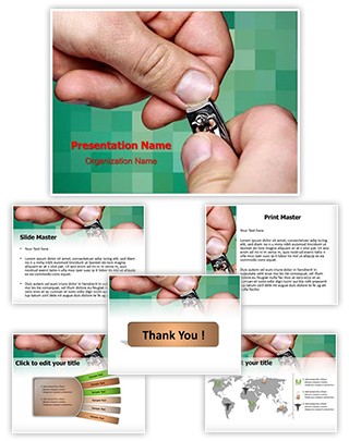 Cutting Nails Editable PowerPoint Template