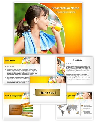 Fresh Fruit Juice Editable PowerPoint Template