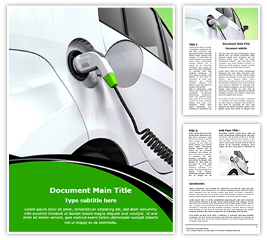 Electric Car Editable Word Template