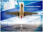 Airplane Takeoff Editable PowerPoint Template