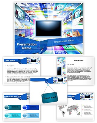 Flat Screen TV Editable PowerPoint Template