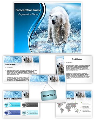 Polar Bear Editable PowerPoint Template
