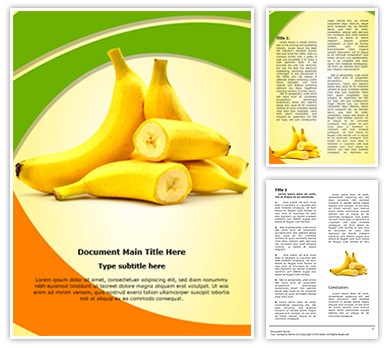Bananas Editable Word Template